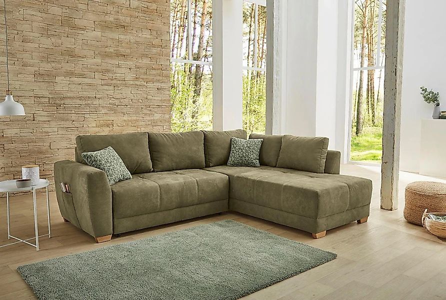 Jockenhöfer Gruppe Ecksofa "Luzern L-Form, B: 254 cm" mit Bettfunktion, Bet günstig online kaufen
