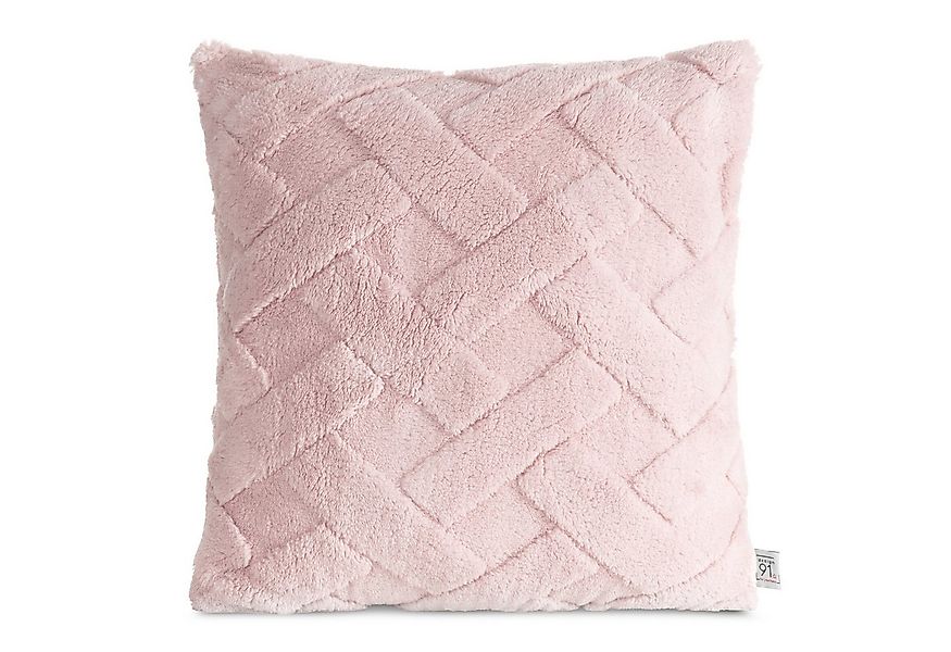 Design91 Kissenbezug Kuschelweiche Kissenhülle CARO günstig online kaufen