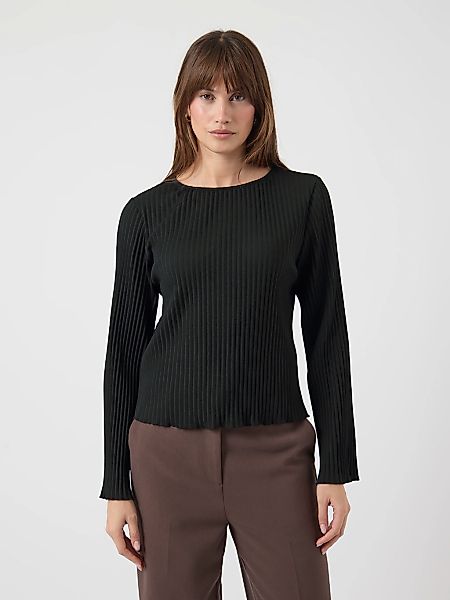 Y.A.S Plisseeshirt "YASALISA LS TOP S. NOOS" günstig online kaufen