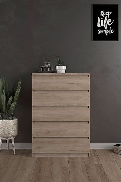 INOSIGN Kommode "Naia, Aufbewahrung, 5 Schubladen, Hochglanz-Optik, grifflo günstig online kaufen