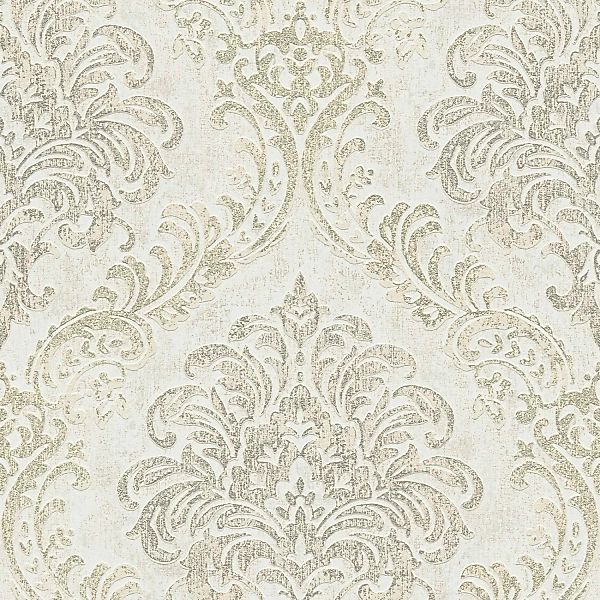 Bricoflor Vintage Tapete in Weiß Beige Ideal für Schlafzimmer und Badezimme günstig online kaufen