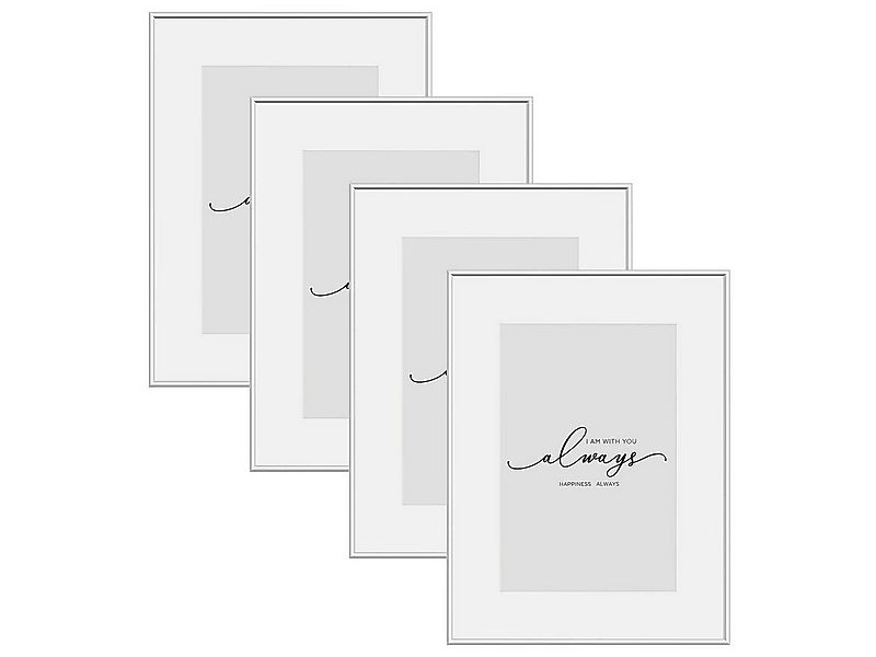 Woltu Bilderrahmen, (4 St), Fotorahmen Aluminium Matt günstig online kaufen