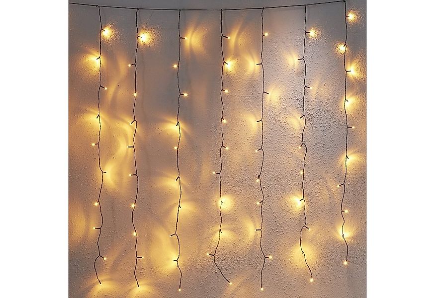 STAR TRADING LED-Lichtervorhang LED Lichtvorhang 80 bernstein LED 1,3x1,3m günstig online kaufen