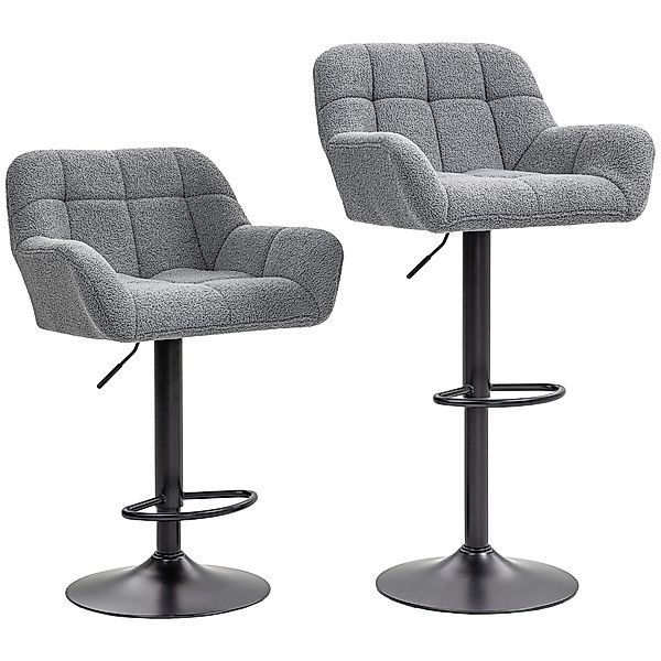HOMCOM 2er-Set Barhocker Barstuhl Höhenverstellbar Küchenstühle 360° Drehst günstig online kaufen