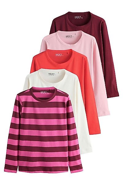 Next Blusenshirt 5er-Pack Langarmshirts mit Rundhalsausschnitt (5-tlg) günstig online kaufen