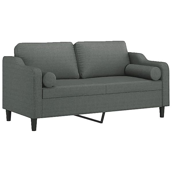 vidaXL 2-Sitzer-Sofa mit Zierkissen Dunkelgrau 140 cm Stoff 3200846 günstig online kaufen