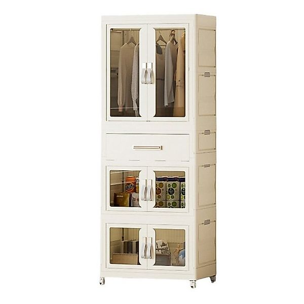 NUODWELL Kleiderschrank Faltbarer Kleiderschrank, Mobiler Schrank aus Kunst günstig online kaufen