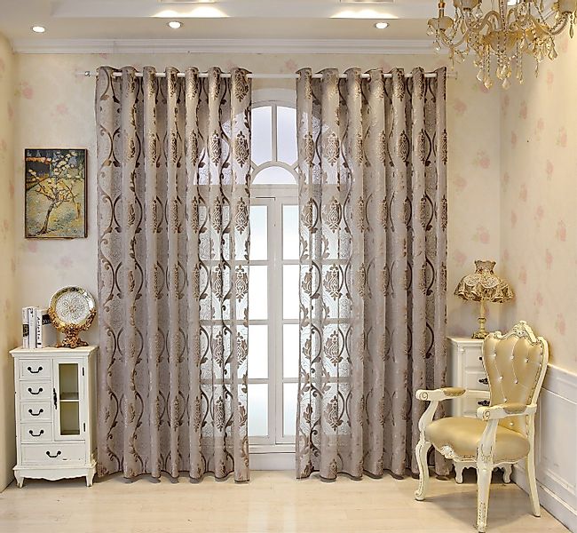 BYSURE Gardine Vorhang Jacquard Gardinen (2 günstig online kaufen