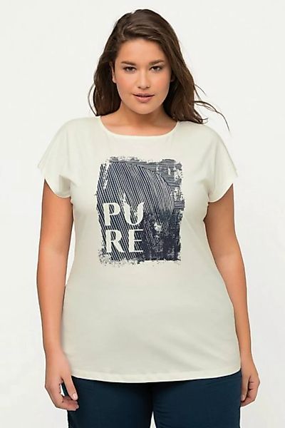 Ulla Popken Rundhalsshirt T-Shirt PURE Fisch Rundhals Halbarm Biobaumwolle günstig online kaufen