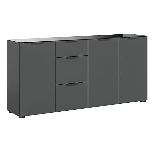 Inn.Furn Sideboard Grau 179 cm mit Glas und Soft-Close Riano günstig online kaufen