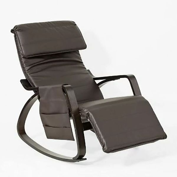 SoBuy® Schaukelstuhl Relaxsessel 5-Fach verstellbares Fußteil, mit Tasche b günstig online kaufen