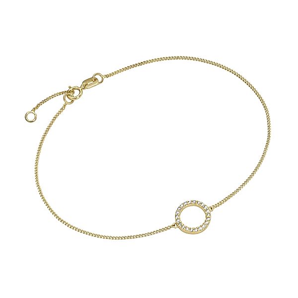 Luigi Merano Armband "Mittelteil Ring mit Zirkonia, Gold 375" günstig online kaufen
