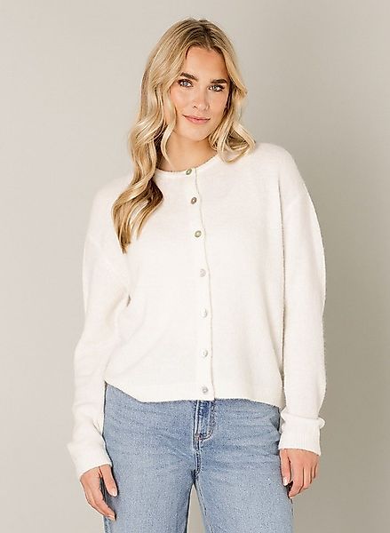 Base Level Cardigan Yuli mit Woll-Anteil und Knopfleiste günstig online kaufen