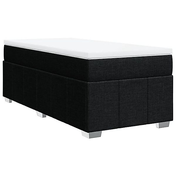 vidaXL Bett Boxspringbett mit Matratze Schwarz 90x190 cm Stoff günstig online kaufen