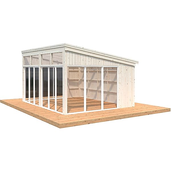 Palmako Pavillon Nova 17,8 m² Natur Unbehandelt 502 cm x 396 cm günstig online kaufen