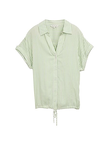 TOM TAILOR Blusenshirt Gestreiftes Kurzarmhemd mit günstig online kaufen