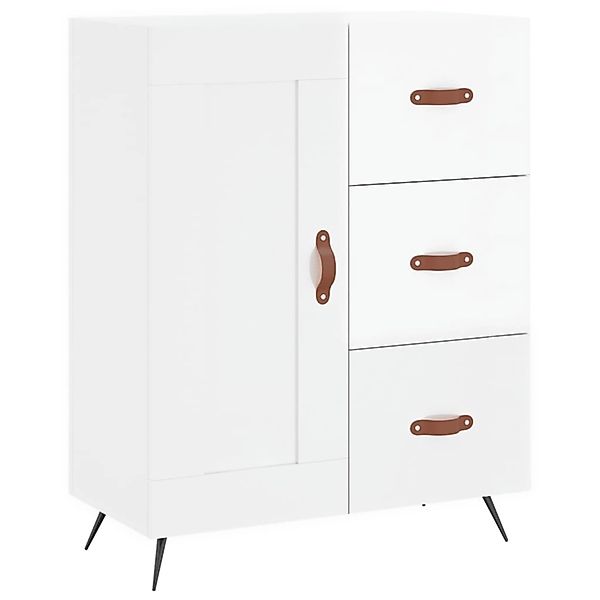 vidaXL Sideboard Hochglanz-Weiß 69,5x34x90 cm Holzwerkstoff 830230 günstig online kaufen