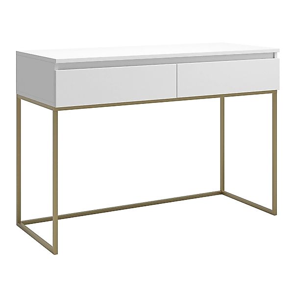 Selsey Bemmi Schminktisch mit Schubladen Weiß mit Goldenen Beinen günstig online kaufen