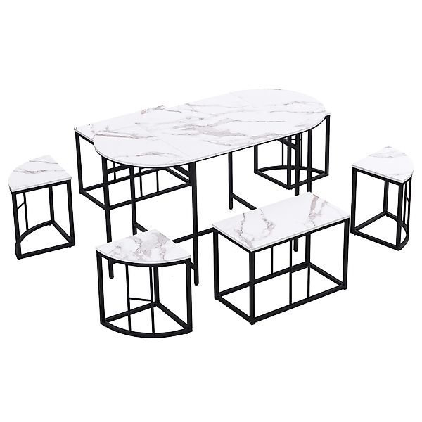 OKWISH Essgruppe, (1 Tisch, 4 Hocker günstig online kaufen