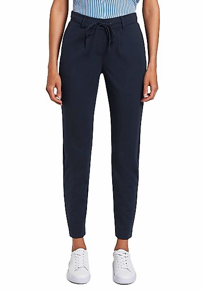 Tom Tailor Damen Hose JERSEY LOOSE ANKLE - Relaxed Fit Schwarz Blau Grau günstig online kaufen