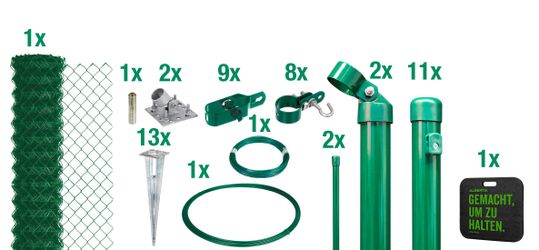 Alberts Maschendrahtzaun Höhe: 80-200cm, Gesamtlänge: 15-25m, mit Bodenhüls günstig online kaufen