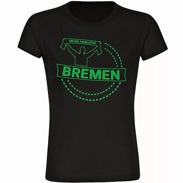 multifanshop T-Shirt Damen Bremen - Meine Fankurve - Frauen günstig online kaufen