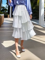 DEBAIJIA Midirock Damen Frühling Sommer Elegant günstig online kaufen