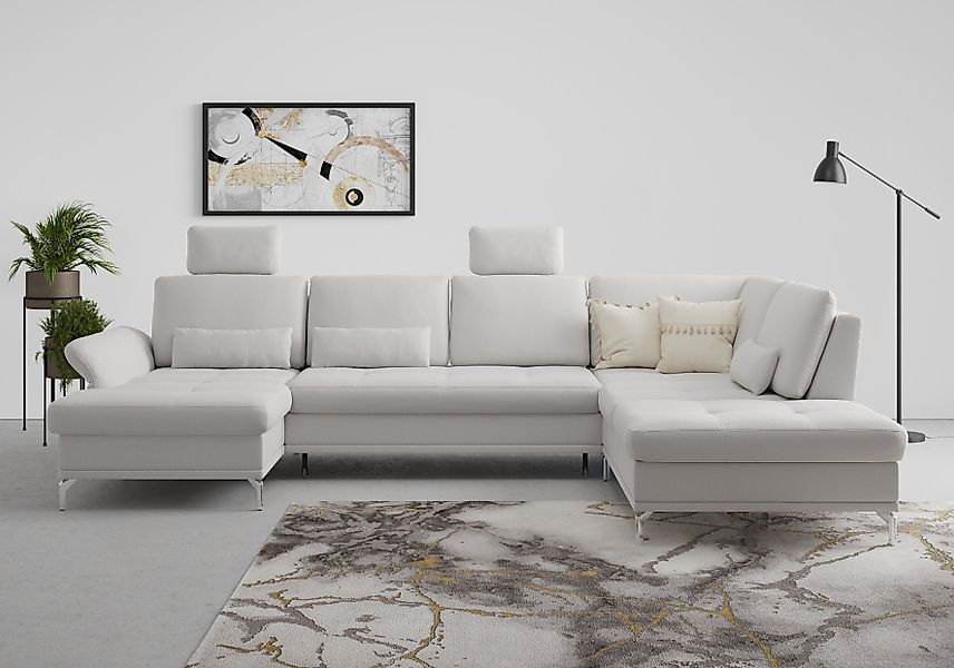 INOSIGN Wohnlandschaft "Palm Beach U-Form" Federkern, mit Sitztiefenverstel günstig online kaufen