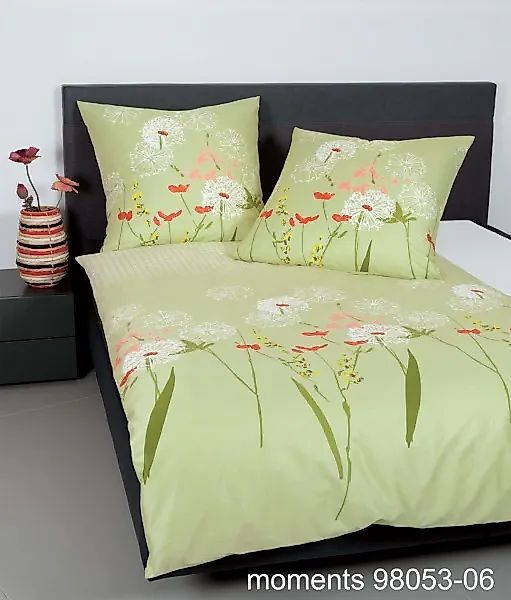 Janine Janine Mako-Satin-Bettwäsche moments 98053 liliengrün Größe:  200x20 günstig online kaufen