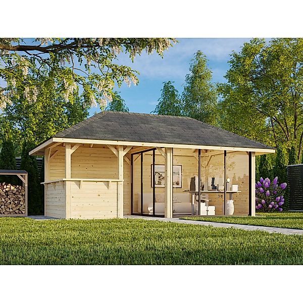 Palmako Pavillon Bianca Set 207 Slide 588 x 300 cm Lackiert Weiß FSC® günstig online kaufen