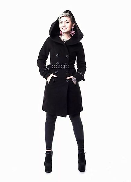 Vixxsin Wintermantel Decay Coat Schwarz Punk Rock Winterjacke günstig online kaufen