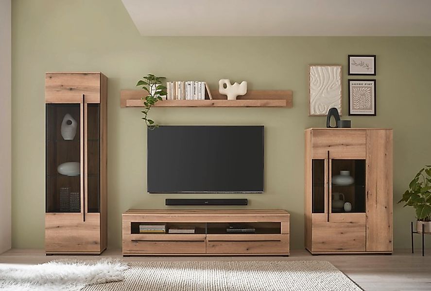 INOSIGN Wohnwand »Cantara, moderne Anbauwand, Wohnzimmer-Set, in Eiche Evok günstig online kaufen