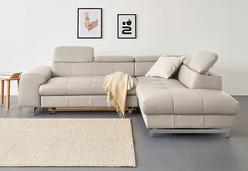 COTTA Ecksofa Chef L-Form, mit Kopfteilverstellung, günstig online kaufen