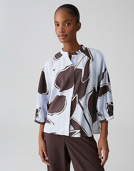 OPUS Kurzarmbluse Printbluse mit dezenter Struktur Weite Passform, kleine S günstig online kaufen