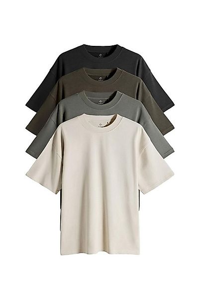 The Set T-Shirt The Set Oversize-T-Shirts aus Baumwolle, 4er-Pack (4-tlg) günstig online kaufen