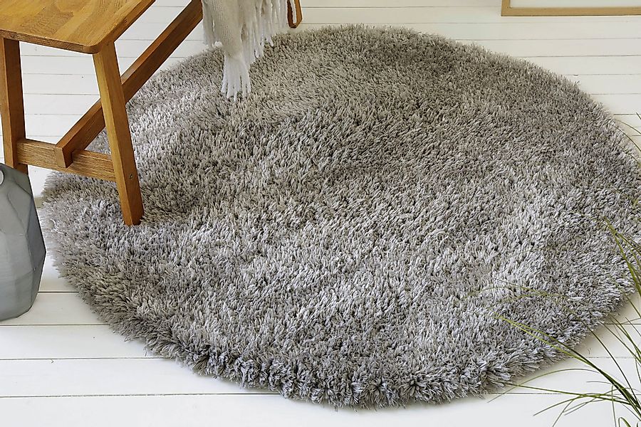 OTTO home Hochflor-Teppich Josetta, rund, Höhe: günstig online kaufen