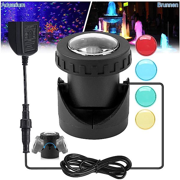 Jibenhome Gartenstrahler RGB Teichbeleuchtung, Unterwasser Teichlicht günstig online kaufen