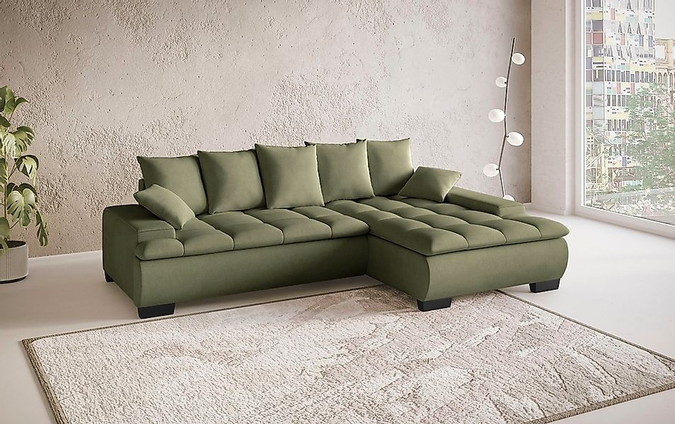 INOSIGN Ecksofa "Haiti II, L-Form", wahlweise mit Schlaffunktion/Bettkasten günstig online kaufen