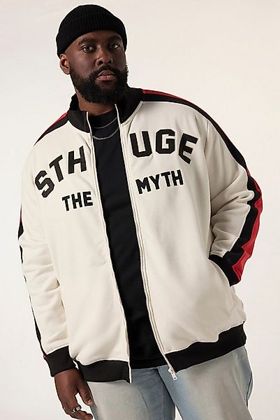 STHUGE Fleecejacke STHUGE Sweatjacke Stehkragen Kontrasteinsätze günstig online kaufen