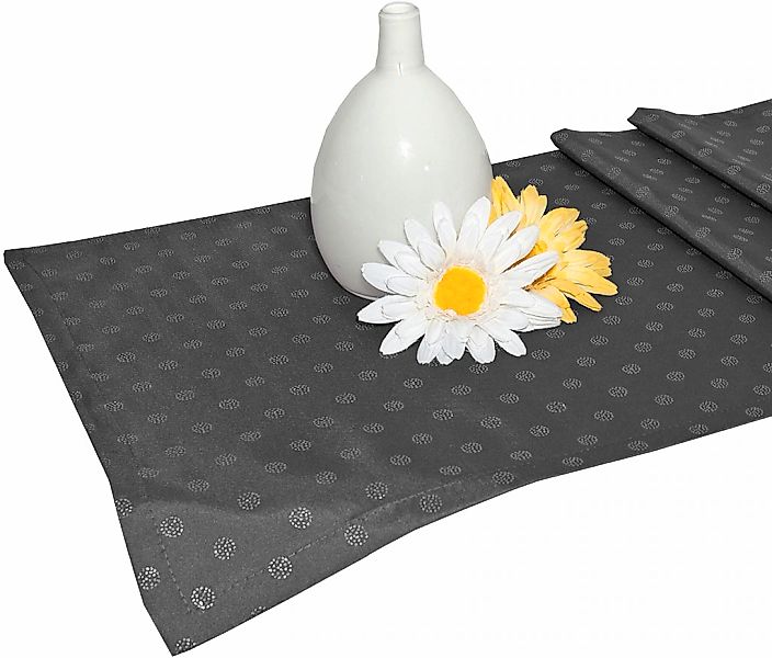 Delindo Lifestyle Tischläufer "Neville" unifarben mit Glitzereffekten günstig online kaufen