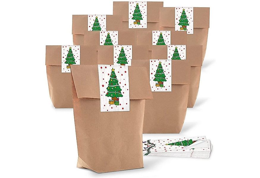Logbuch-Verlag Dekofigur Kleine braune Weihnachtstüten Papiertüten 14 x 22 günstig online kaufen