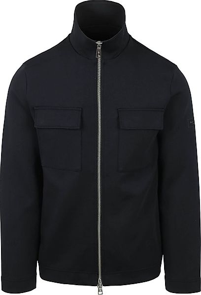 Marc O'Polo Scuba Interlock Overshirt Navy - Größe L günstig online kaufen