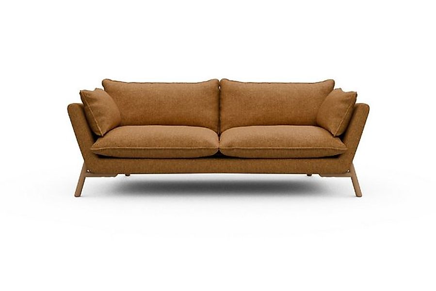 moebelfaktor Sofa Emil PREMIUM 3-Sitzer Beinfarbe Eiche Natur, schräg geste günstig online kaufen