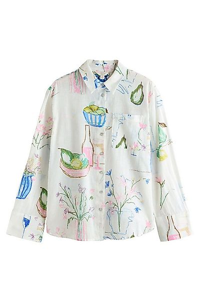 Next Langarmhemd Relaxed Fit Langarm-Hemd mit Leinen (1-tlg) günstig online kaufen