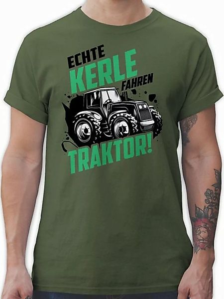 Shirtracer T-Shirt Echte Kerle fahren Traktor Trecker Landwirt Bauer Gesche günstig online kaufen