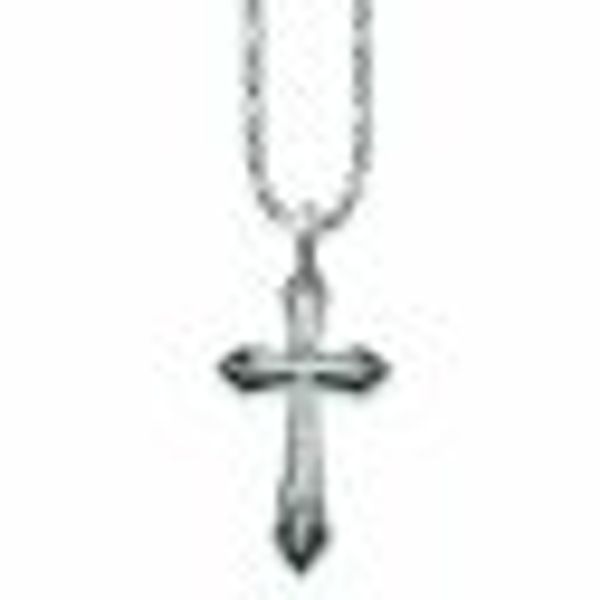 Anhänger mit Kette 925/- Sterling Silber rhodiniert Kreuz günstig online kaufen