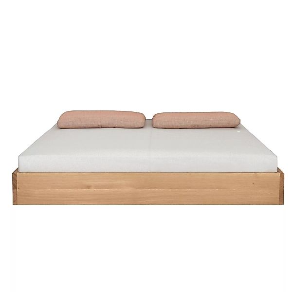 Zeitraum - Simple Bett 180x200cm - eiche/Füße h 12 cm /LxBxH 205,5x185,5x32 günstig online kaufen