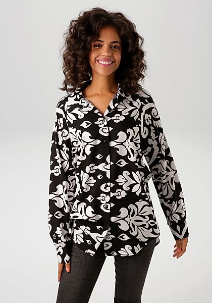 Aniston CASUAL Hemdbluse, mit fantasievollem, großflächigen Druck günstig online kaufen