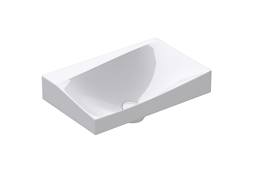 Mai & Mai Aufsatzwaschbecken Hänge-Waschbecken Weiß aus Mineralguss mit Abl günstig online kaufen