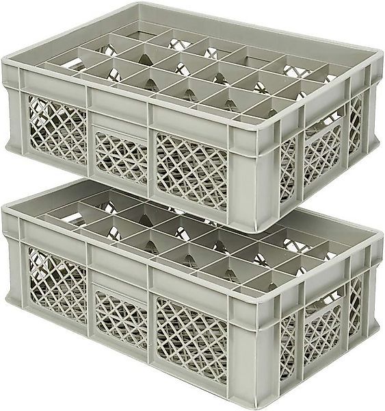 BRB-Lagertechnik Aufbewahrungskorb 2x Gläserkasten für 24 Gläser bis 175 mm günstig online kaufen